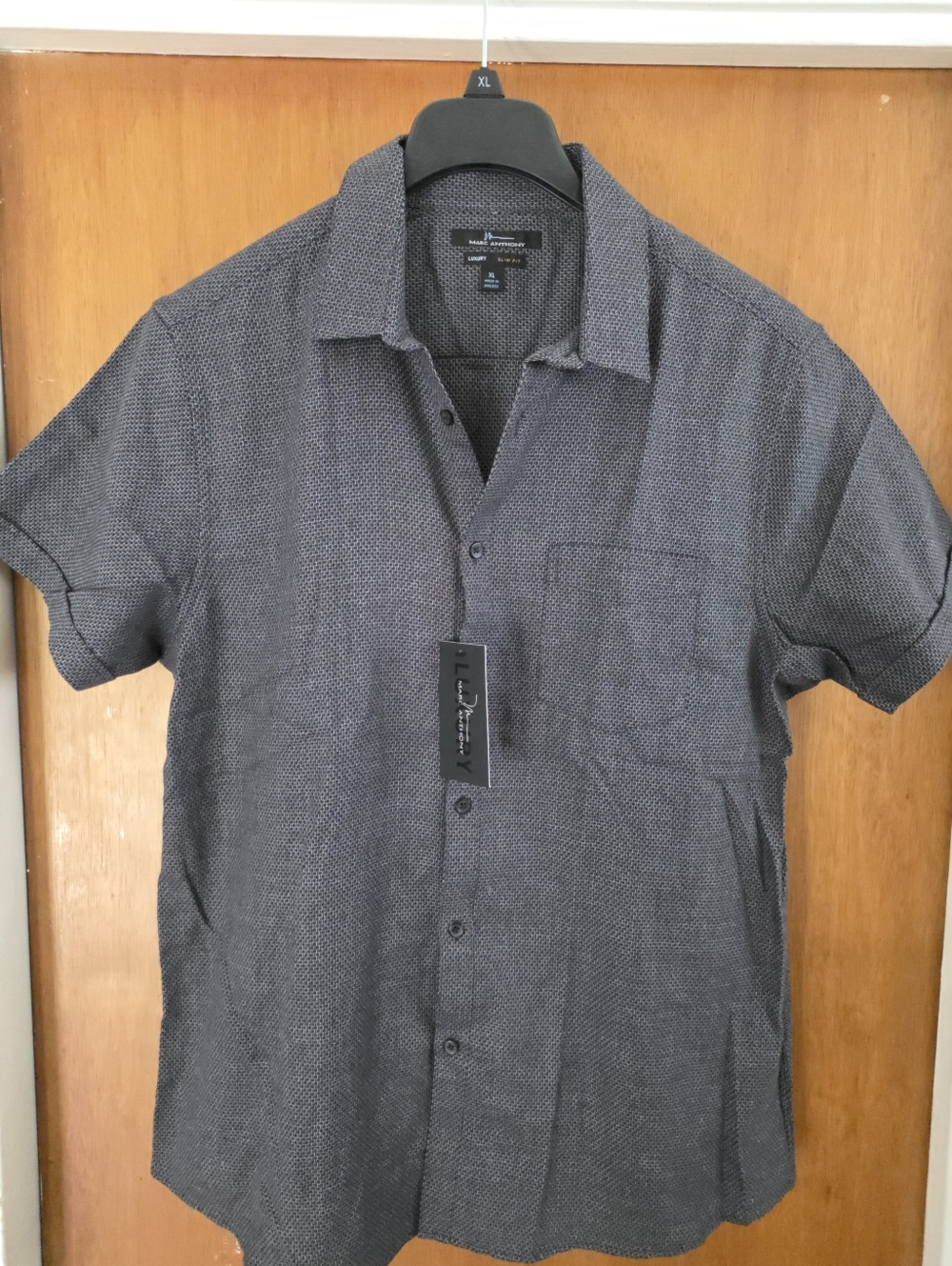 Men's Vintage Marc Anthony Button Up Shirt XL Textured Cotton NWT Slim Fit